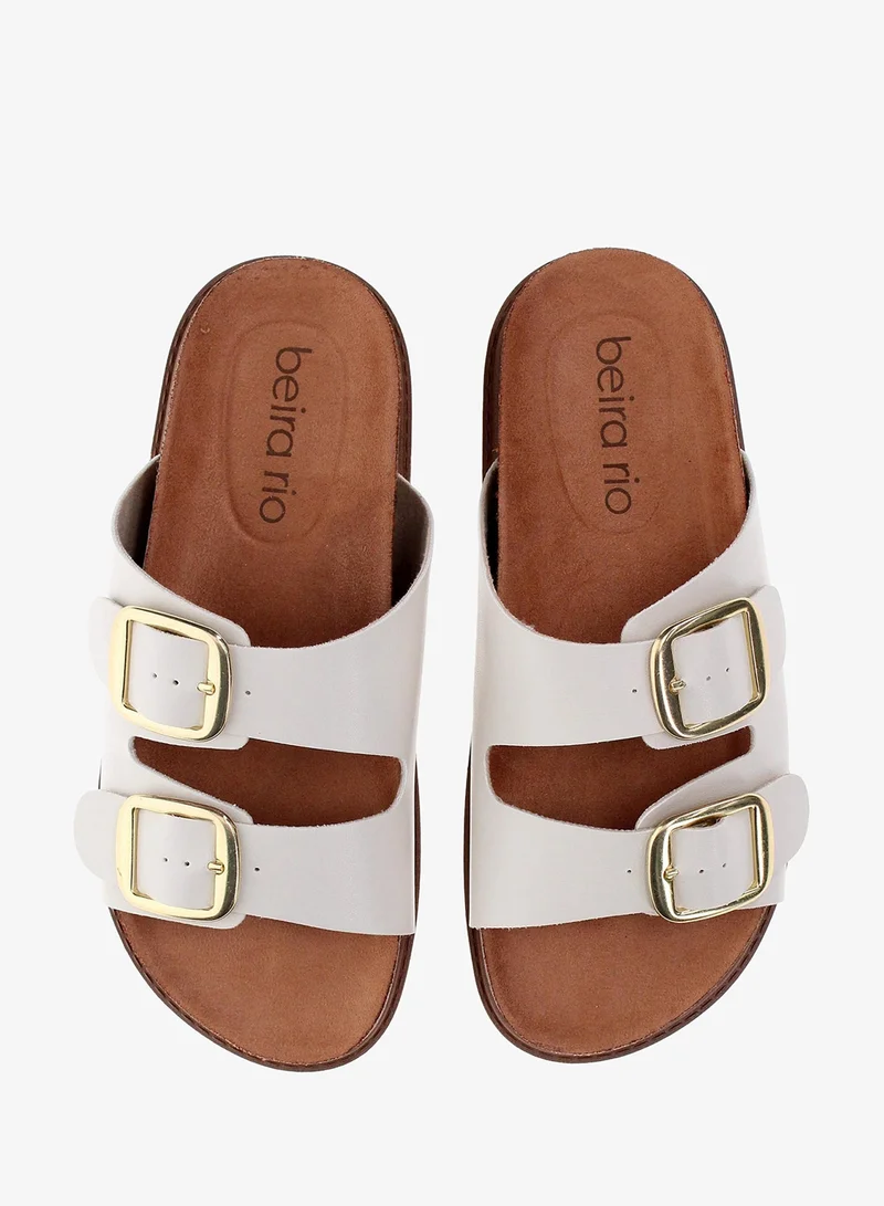 Beira Rio Off-White Flat Sandals for Women – Stylish & Comfortable Everyday Wear for Women | Best Price UAE