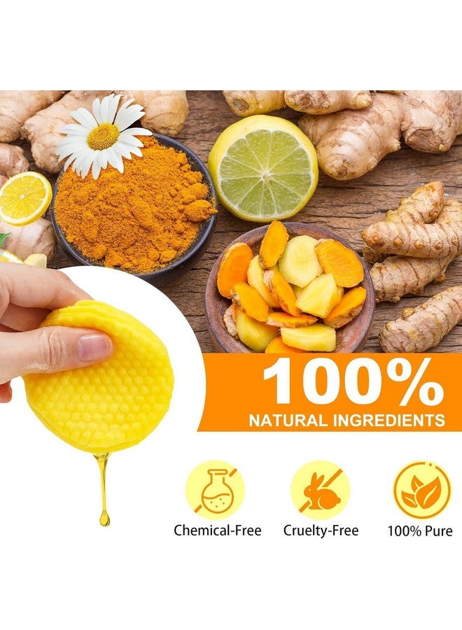 Turmeric Cleansing Pads for Dark Spots, Skin Brightening & Acne Prevention, with Vitamin B5, Vitamin C, Turmeric Infused Foaming Exfoliating Pads, for Face for All Skin Types -60PCS (pack of 2) - Image 2