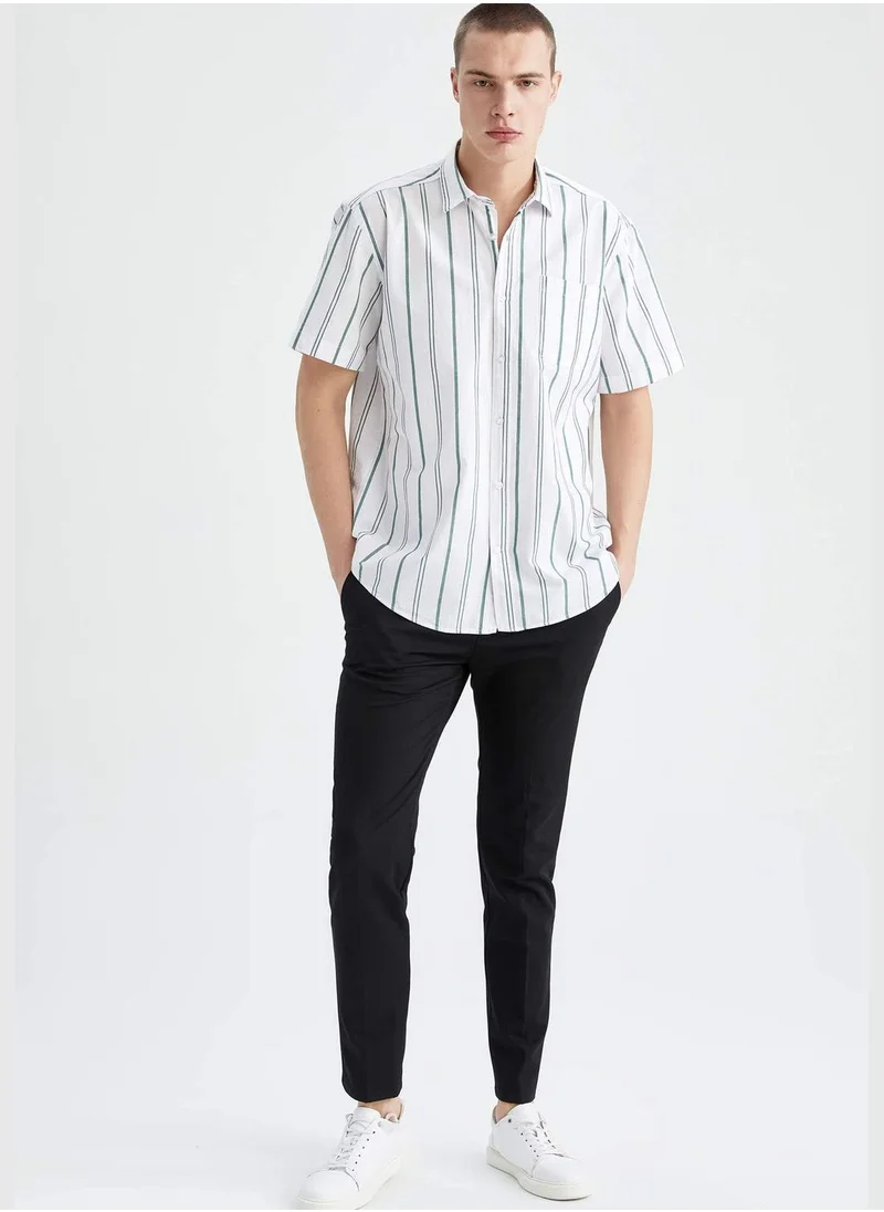 ديفاكتو Relax Fit Shorts Sleeve Striped Shirt