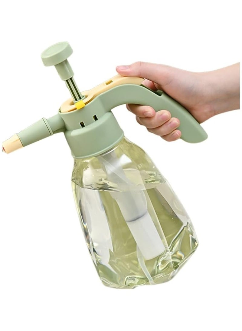 1 Pcs Plant Mister Spray Bottle, 1.5L Pressure Plant Mister with Top Pump with Adjustable Nozzle, Hand Pump Garden Water Sprayer for Indoor/Outdoor Plants Garden Flowers (Green) - Image 1