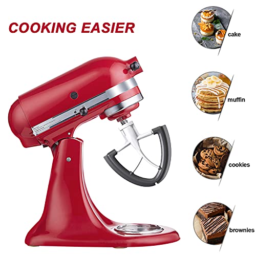 HOZODO Flex Edge Beater for KitchenAid Mixer, 4.5-5 Quart for KitchenAid Mixer Attachments, Fits Tilt-Head for Kitchenaid Paddle with Scraper for Kitchen Aid Accessories and Attachments by HOZODO - Image 5