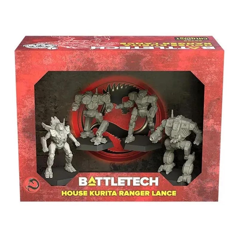 BattleTech Miniature Force Pack â€“ House Kurita Ranger Lance by Catalyst Game Labs | Includes 4 Unpainted Mechs + MechWarrior & Alpha Strike Cards