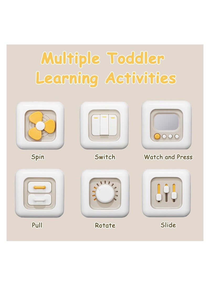 Captaintech Toy Rubik's Cube, Toddler Busy Cube -Educational Travel Toy for 1-3-Year-Olds, Promotes Fine Motor Skill Development, Ideal 1st Birthday Gift for 12-month-olds - Image 3