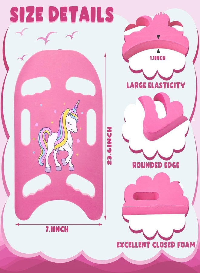 Relaxgiant Kids Toddler Kickboard for Pool Swimming Training Cartoon Unicorn Kickboard with 6 Hole Handles Lightweight EVA Swim Accessories Equipment for Adult Beach - Image 3
