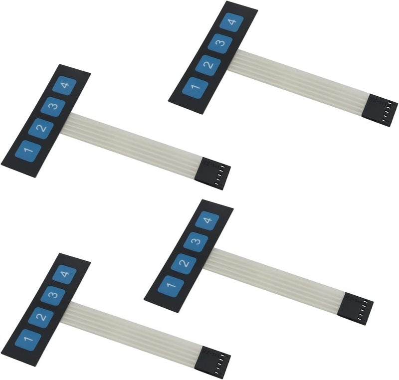 كلاراكو klarako 4PCS Matrix Array 4 Key Membrane Switch Keypad Keyboard Membrane 1x4 Keypad - Image 1