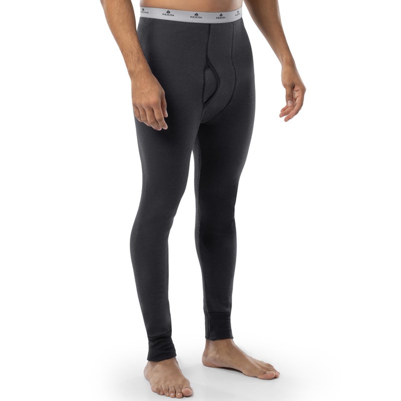 Indera Expedition Weight Cotton Raschel Knit Long Johns Thermal Underwear for Men, Black, XL - Image 4
