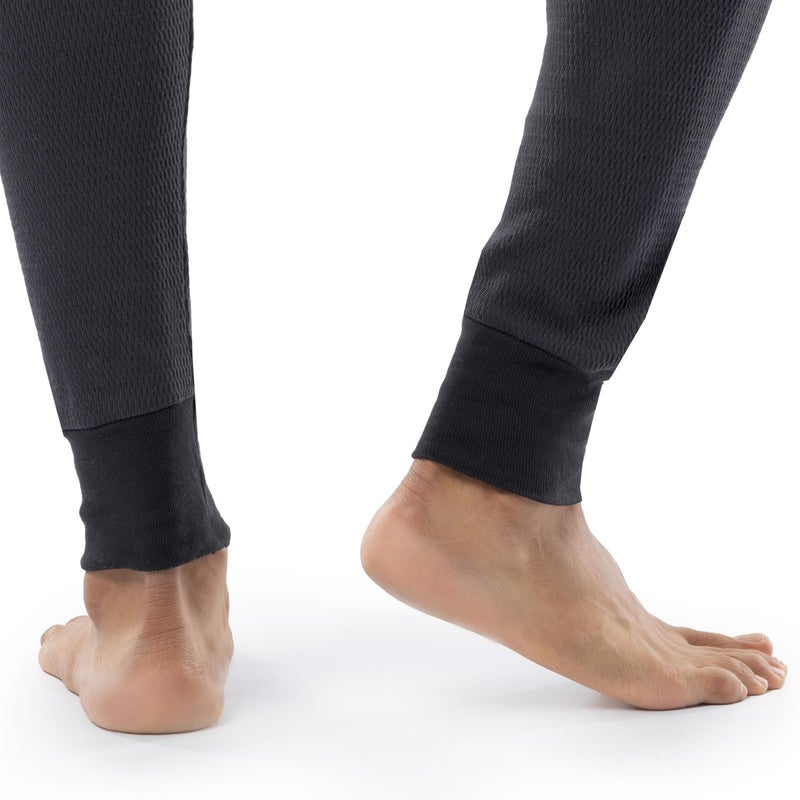 Indera Expedition Weight Cotton Raschel Knit Long Johns Thermal Underwear for Men, Black, XL - Image 3