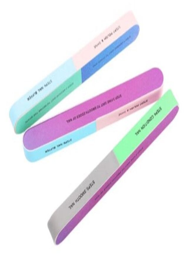 مبرد أظافر للمانيكير والباديكير  - لإصلاح الأظافر أداة للعناية بالأظافر-  ألواح مبرد قابلة للغسل تشكيل وتلميع سهل الاستخدام للنساء والرجال - قطعة واحدة - Image 1