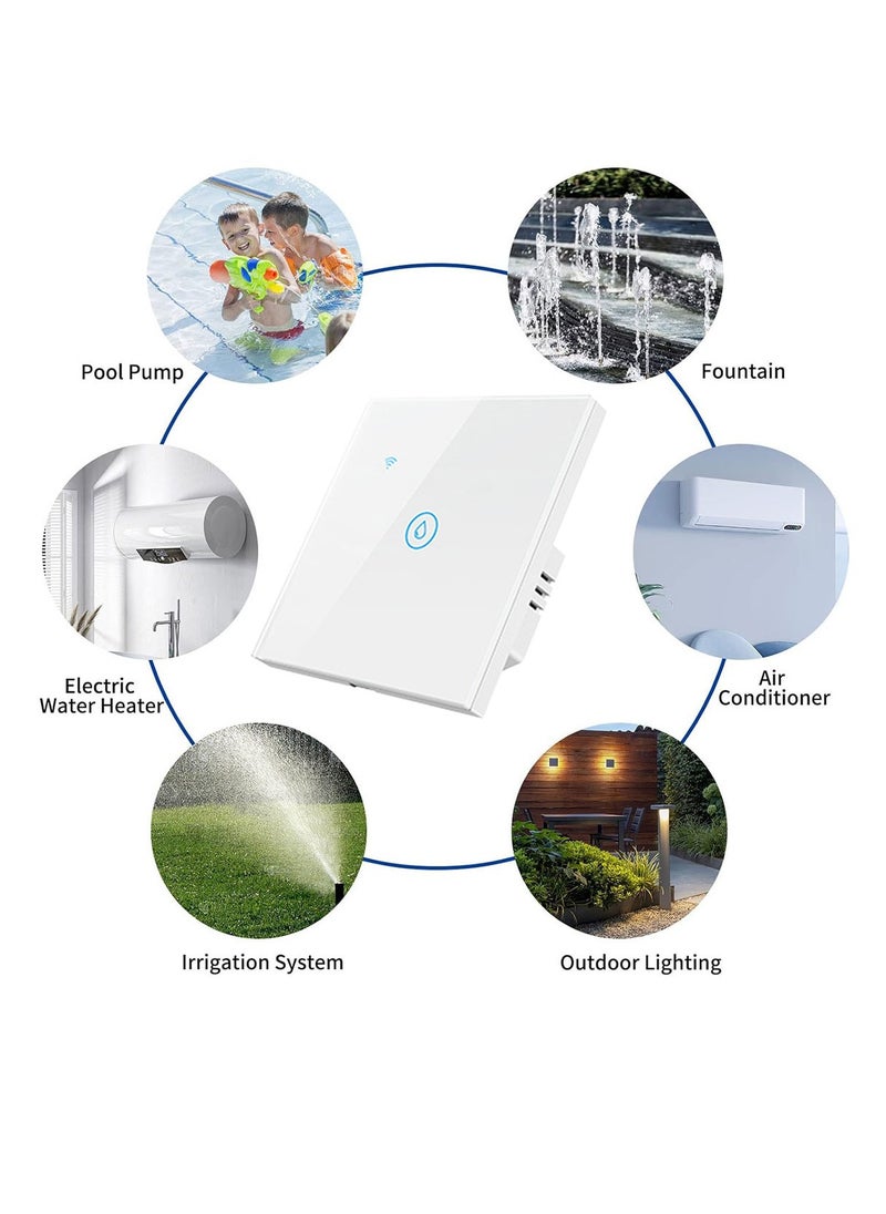 مستودع الأدوات - مفتاح ذكي لاسلكي WiFi/Bluetooth, وحدة تحكم التبديل العالمية لـ Tuya Smart Home, متوافق مع Alexa وGoogle Home, التحكم الصوتي واللمس الحساس ووظيفة التوقيت - Image 1