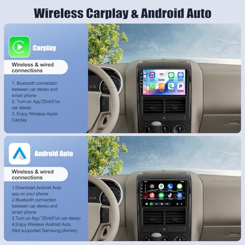 SIXWIN 8 Core Qualcomm Android Car Stereo for Ford Explorer 2005-2010 10.1 Inch Touch Screen with CarPlay Android Auto 4G+64G Bluetooth Cooling Fan Weather Forecast UI Design Intelligent Voice - Image 3