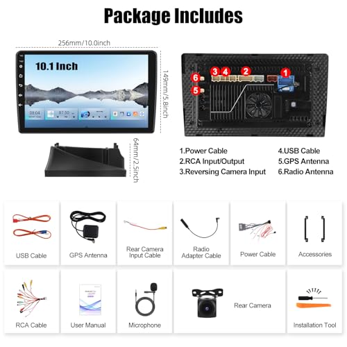 SIXWIN 8 Core Qualcomm Android Car Stereo for Ford Explorer 2005-2010 10.1 Inch Touch Screen with CarPlay Android Auto 4G+64G Bluetooth Cooling Fan Weather Forecast UI Design Intelligent Voice - Image 4