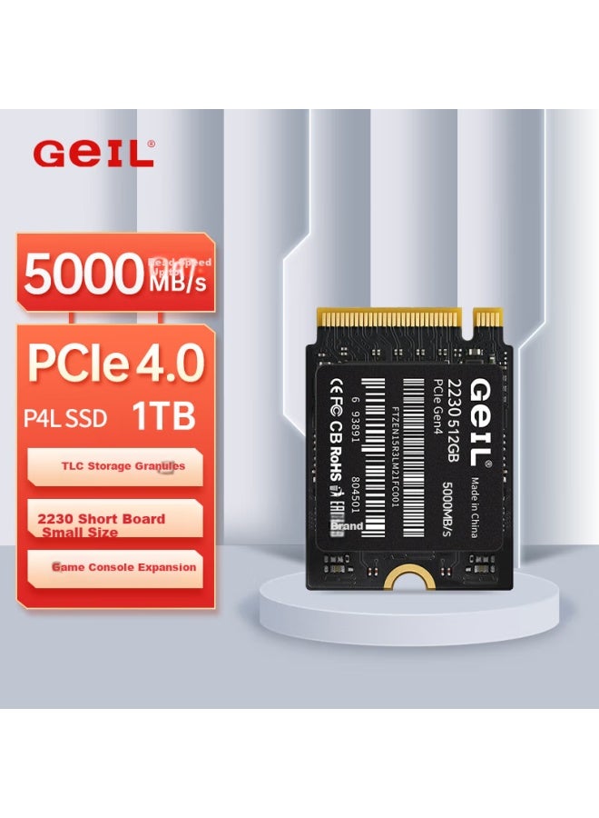 Geil 1tb Ssd Nvme 2230 M.2 Interface Compatible With Steam Deck Handheld, High-speed 5000mb/s P4l Series - Image 1
