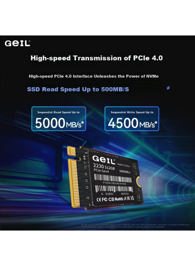 Geil 1tb Ssd Nvme 2230 M.2 Interface Compatible With Steam Deck Handheld, High-speed 5000mb/s P4l Series - Image 3