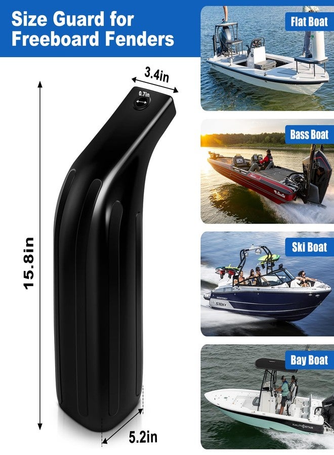 FBULWSEC Low Freeboard Boat Fenders 5x16 Portable Boat Bumpers for Docking Dock Bumpers Bass Boat Side Bumper Heavy Duty Marine Vinyl Protection for Bass Ski Bay Boats Gunwale and Hull - Image 3