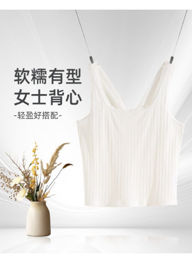Red Bean Solid Color Sleeveless Top For Women, Thin Layering Camisole, Comfortable Strap Design, Simple And Versatile Women'S Blouse - Image 1