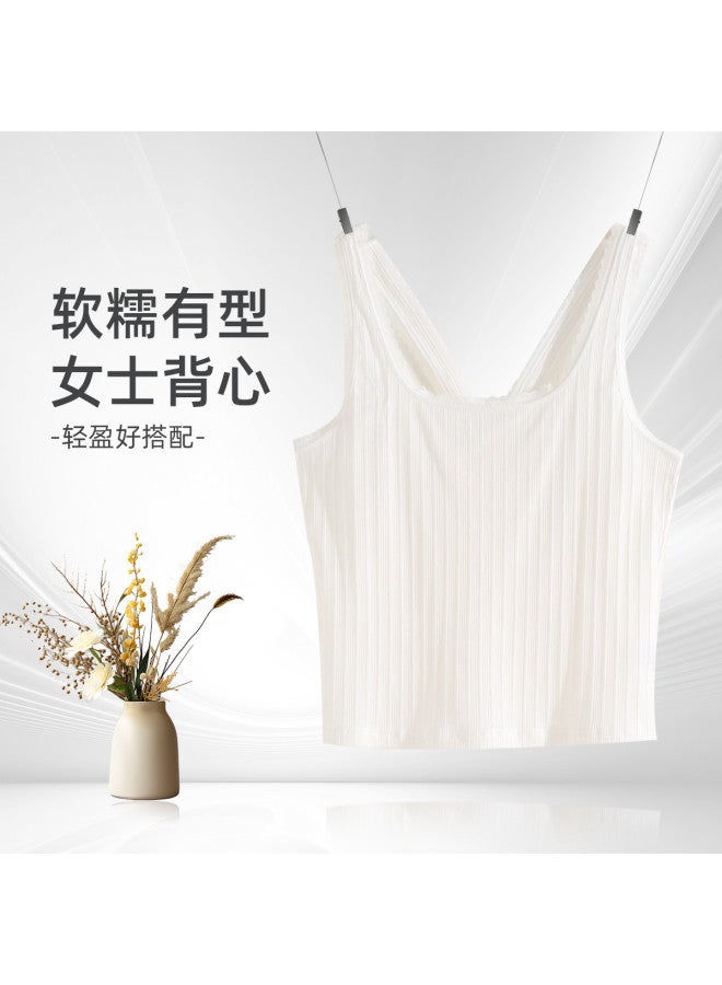 Red Bean Solid Color Sleeveless Top For Women, Thin Layering Camisole, Comfortable Strap Design, Simple And Versatile Women'S Blouse - Image 2