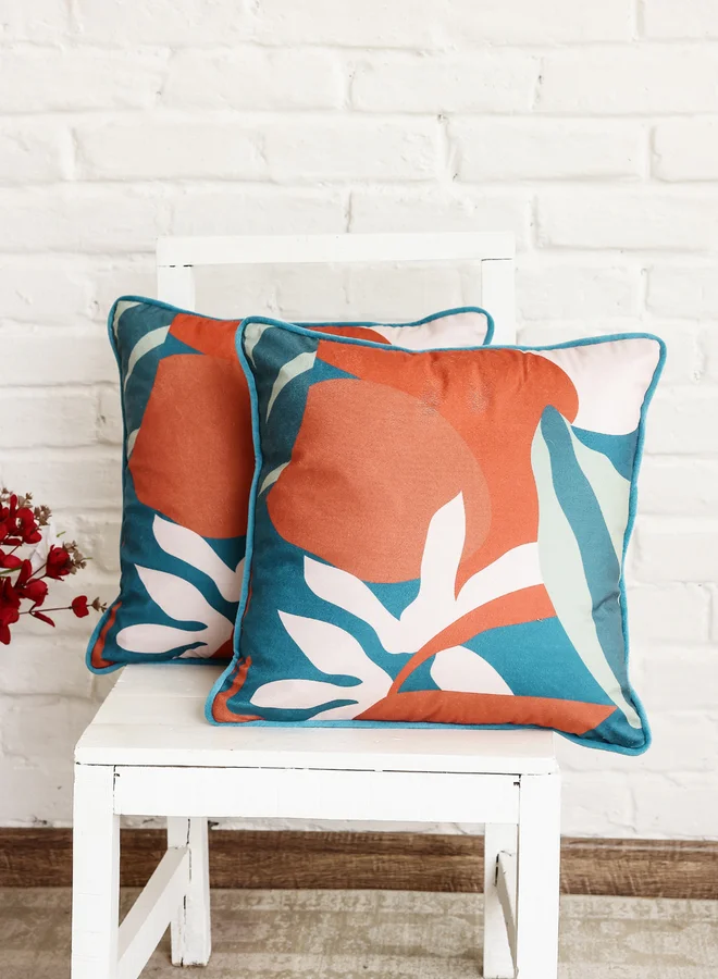سانسكريتي هومز sanskrutihomes Floral Velvet Cushion Cover - 45x45cm