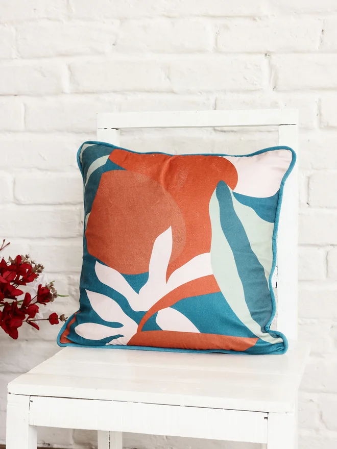 sanskrutihomes sanskrutihomes Floral Velvet Cushion Cover - 45x45cm
