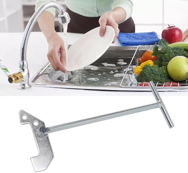 كلاراكو مفتاح التخلص من القمامة، مفتاح فك التشويش في مطحنة القمامة، أداة التخلص من القمامة لإزالة التشويش أو الفوضى من فوق الحوض، يزيل بسهولة انسدادات الحوض والحطام - Image 5