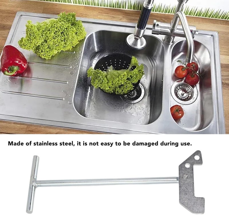 كلاراكو مفتاح التخلص من القمامة، مفتاح فك التشويش في مطحنة القمامة، أداة التخلص من القمامة لإزالة التشويش أو الفوضى من فوق الحوض، يزيل بسهولة انسدادات الحوض والحطام - Image 4