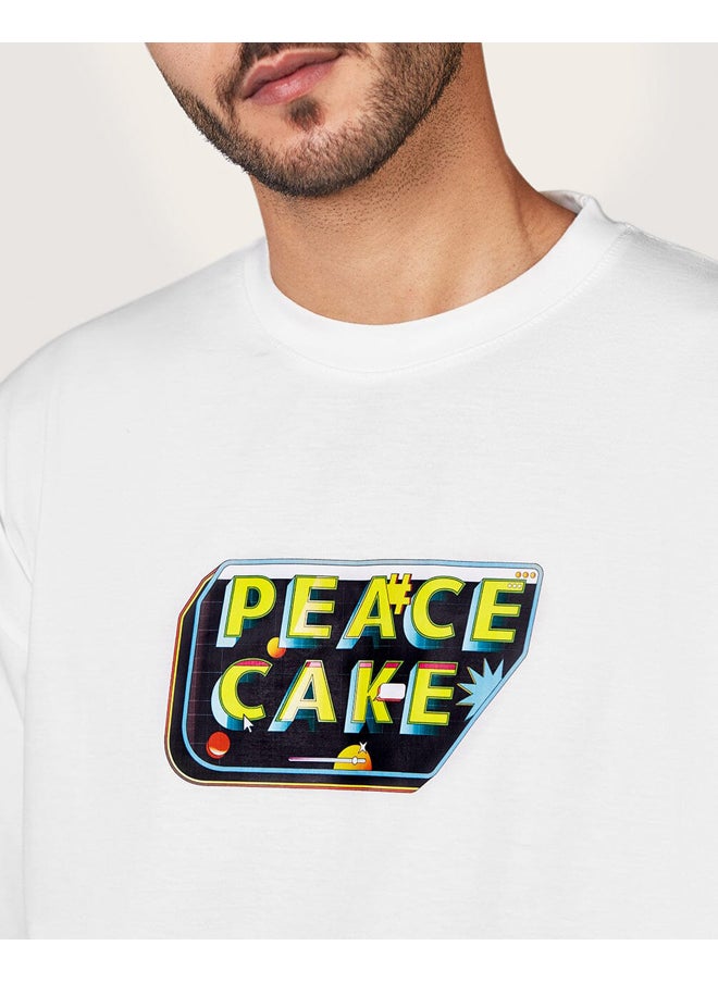 In Your Shoe - Peace Cake Printed Oversized Tee - Image 1