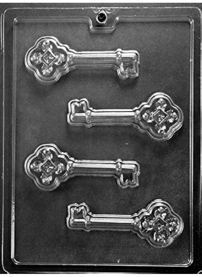 Grandmama's Goodies - M222 Skeleton Key Chocolate Candy Soap Mold With Exclusive Molding Instructions - Image 1