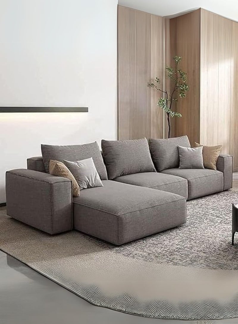 كستم ديكو أريكة واسعة على شكل حرف L مع وسائد فخمة - Image 1