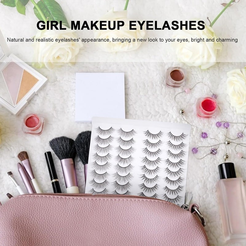 3d Natural False Eyelashes 20 Pairs Dense Fake Eyelashes for Makeup Beauty Enhancing Lashes Suitable for Daily Wear - Image 4