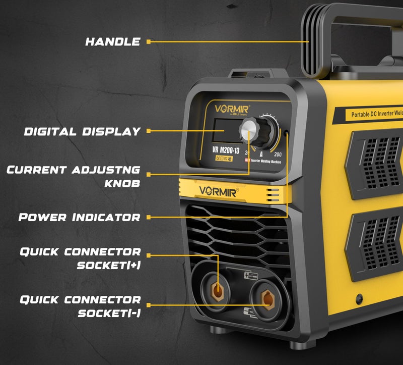 IBELL TOOLS iBELL VORMIR VRM200-13 Inverter MMA Welding Machine (Home/DIY) 200A with Hot Start, Anti-Stick Functions- 1 Year Warranty - Image 4