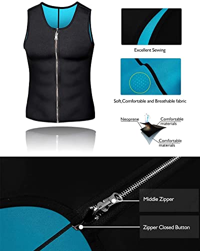 NonEcho Men Sauna Vest Hot Sweat Waist Trainer Corset Neoprene Tank Top Shapewear Slimming Shirt Workout Suit - Image 2