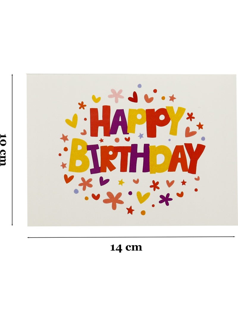 Repro Design 10X14 cm Birthday Greeting Card 10 Pieces Model-10  - Image 2