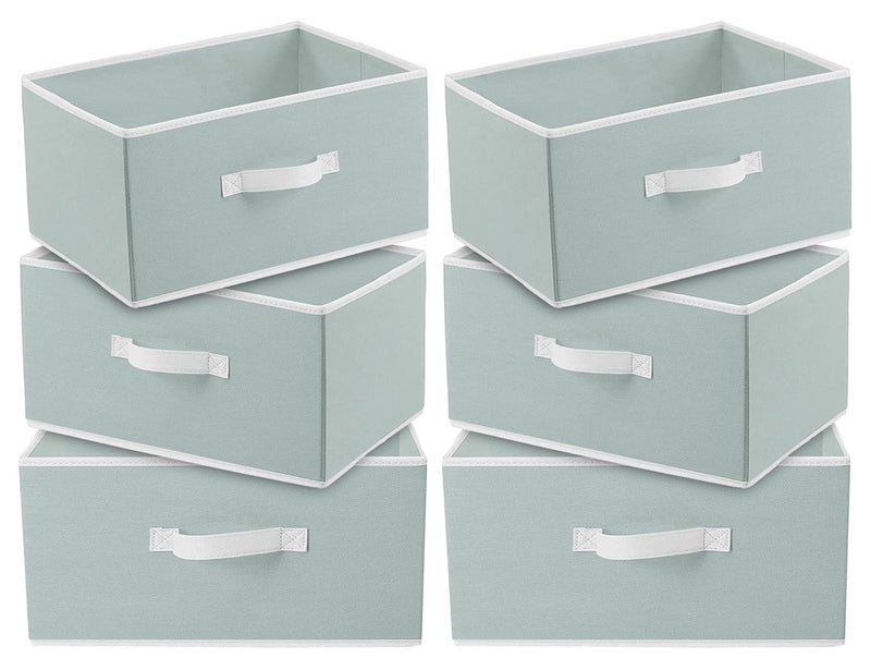 Kuber Industries Kuber Industries Multipurposes Rectangular Flodable Storage BoxDrawer Storage and Cloth OrganizerStorage Box For ToysStorage Box Gor ClothesPack of 6 Grey - Image 1