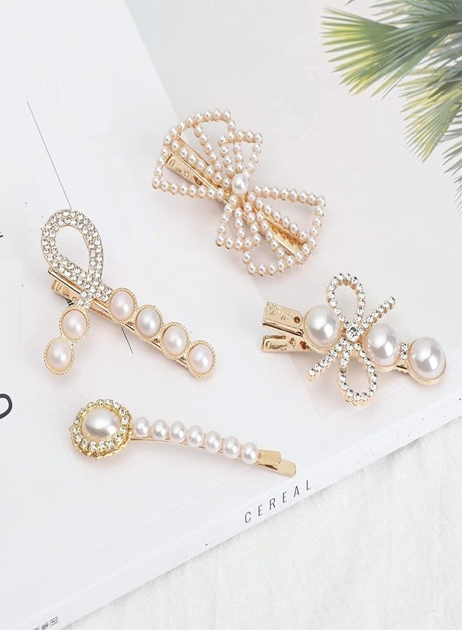 BOTIST 4Pcs Pearl Hair Clip/Hair Pins/Hair Barrettes Styling Hair Accessories/Elegant Pearl Hair Pins For Women & Girls - Image 1