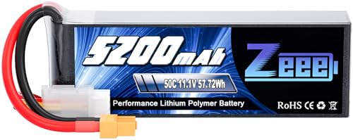 Zeee 3S Lipo Battery 5200mAh 50C 11.1V RC Batteries with XT60 Connector Soft Case for RC Airplane Helicopter Plane Quadcopter RC Car Truck Boat - Image 1
