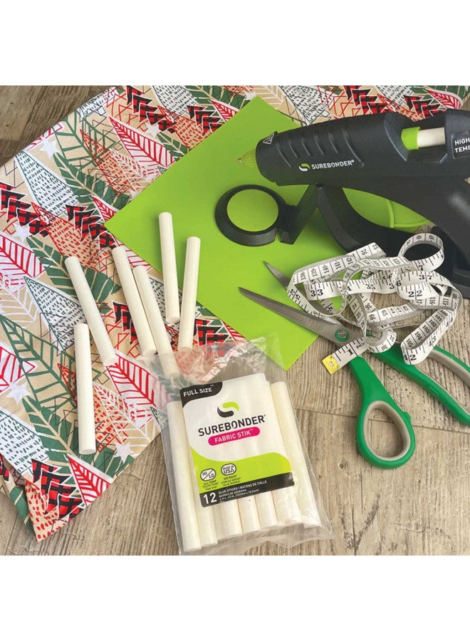 Surebonder FS-12 Fabric Hot Glue Sticks, Strong Bonding Fabric Glue, Machine Washable, Full Size 4-Inch Length - 12 Pack, - Made in USA , White - Image 4