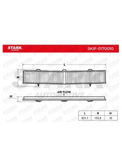 Stark STARK - POLLEN FILTER / CABIN FILTER FOR BMW - 64319313519 / 64319142115 / 64316946628 / 64316925982 / 64316962549 / 64316962553  - Image 2