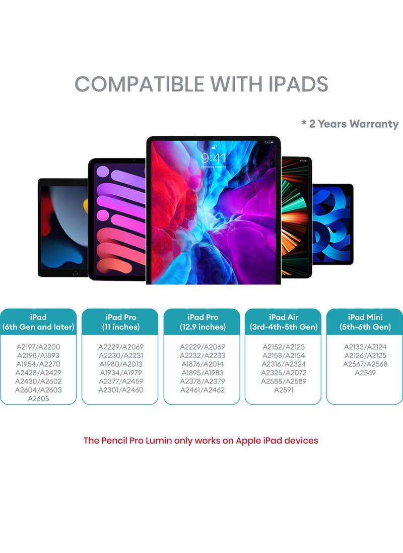 Active Digital Stylus Pen Pencil Pro Lumin 2nd generation iPad Pen with Fast Charging & Palm Rejection For Apple iPad 2018 and Later Black Edition - pzsku/Z21627CBBC913B831A99AZ/45/_/1687808164/5e6cc4bd-25c3-4e3b-b226-b9d7333398d8