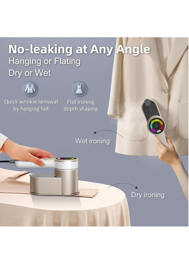 NIBEMINENT 1200W Steamer for Clothes, Garment Steamer, Travel Garment Steamer with 6 Modes, Digital Display Fast Heating Portable Mini Handheld Clothes Steamer Ironing Machine for Home Travel  - Image 3