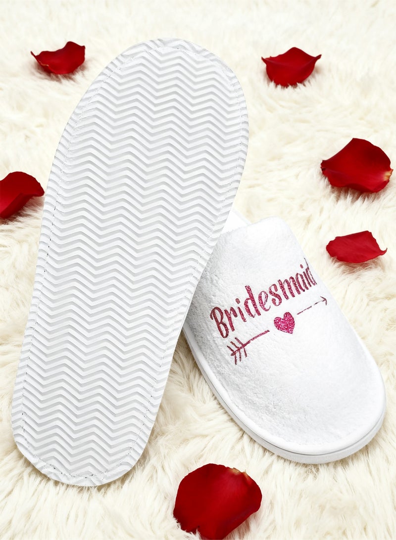 هومار كيت شباشب وصيفات العروس للاستخدام مرة واحدة، شباشب زفاف للعروس، هدايا بالجملة لوصيفات العروس ليوم الزفاف، هدايا لحفلات توديع العزوبية للنساء (مقاس واحد) - Image 3