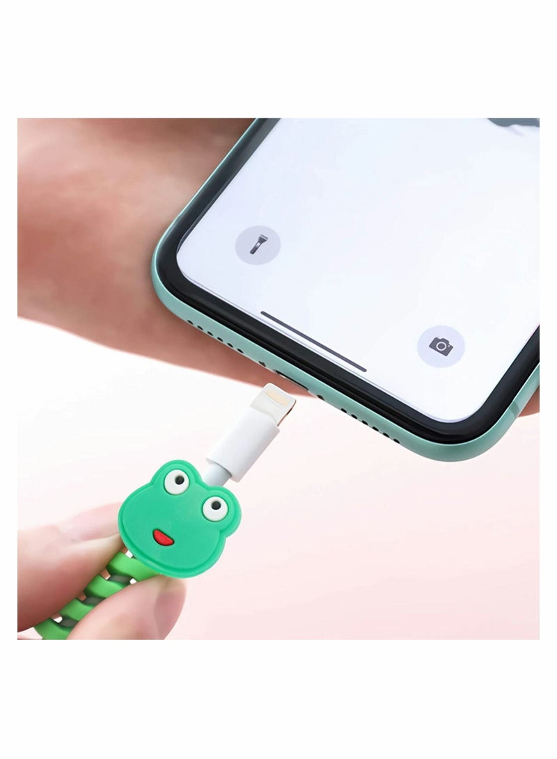 Captaintech 8 Pcs Charger Cable Protector for Cellphone Data Lines, Silicone Cute Animal Charging Cable Saver Spring Flexible Cable Protect, Phone Protect Accessory - Image 1