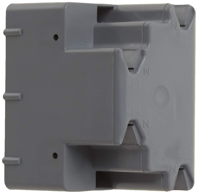 Southwire Madison Electric Products MSB1G4PK MSB1G Smart Depth Adjustable Box, 1 Gang, 18.5 cu. in. Gray (Pack of 4) - Image 4