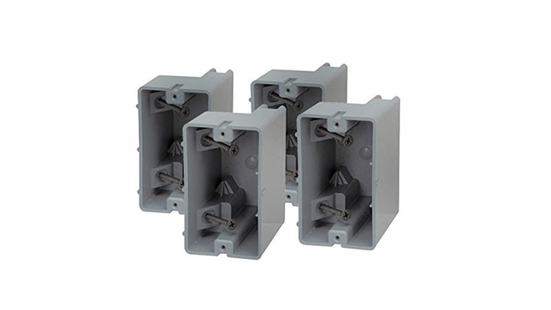 Southwire Madison Electric Products MSB1G4PK MSB1G Smart Depth Adjustable Box, 1 Gang, 18.5 cu. in. Gray (Pack of 4) - Image 1
