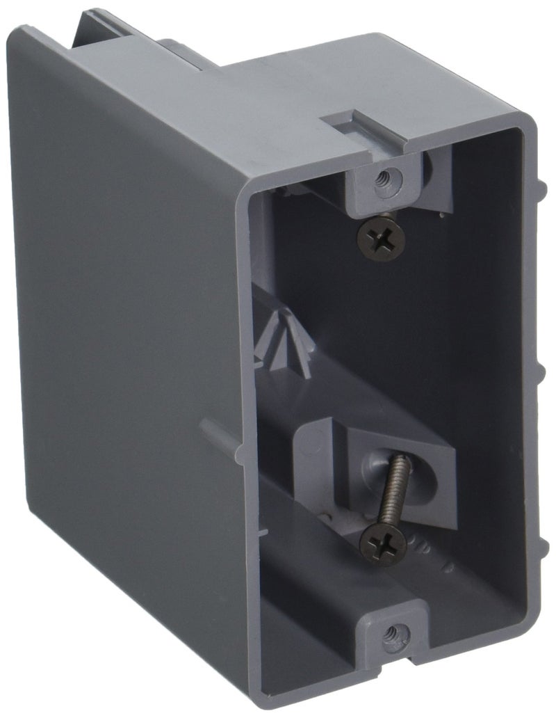 Southwire Madison Electric Products MSB1G4PK MSB1G Smart Depth Adjustable Box, 1 Gang, 18.5 cu. in. Gray (Pack of 4) - Image 2