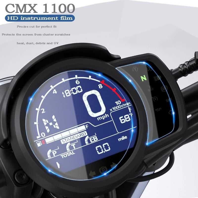 QASULER Motorcycle Dashboard Scratch Protection Film - Image 2
