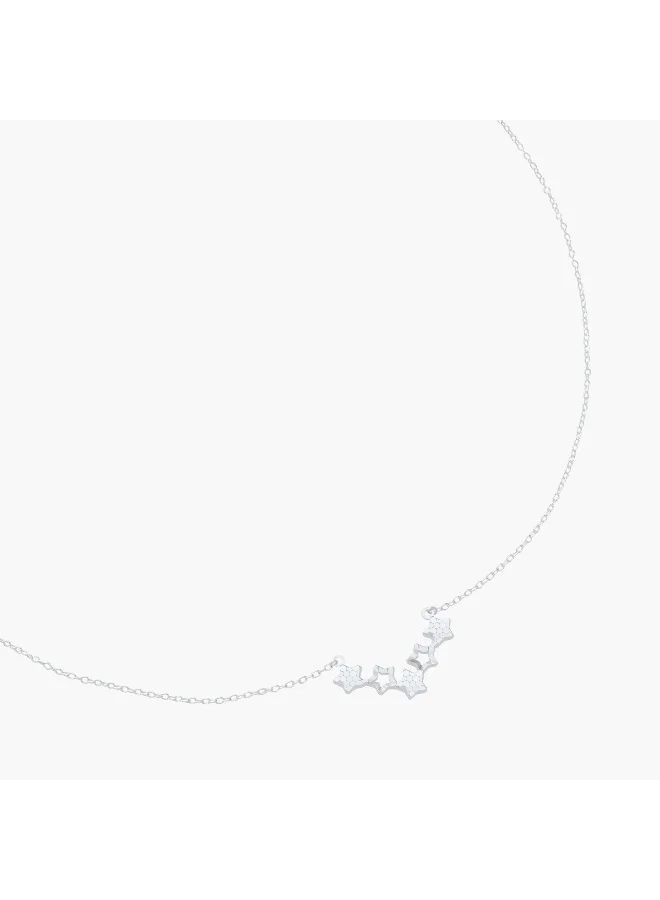 LIFESTYLE Silver Tone Necklace with Star Motif
