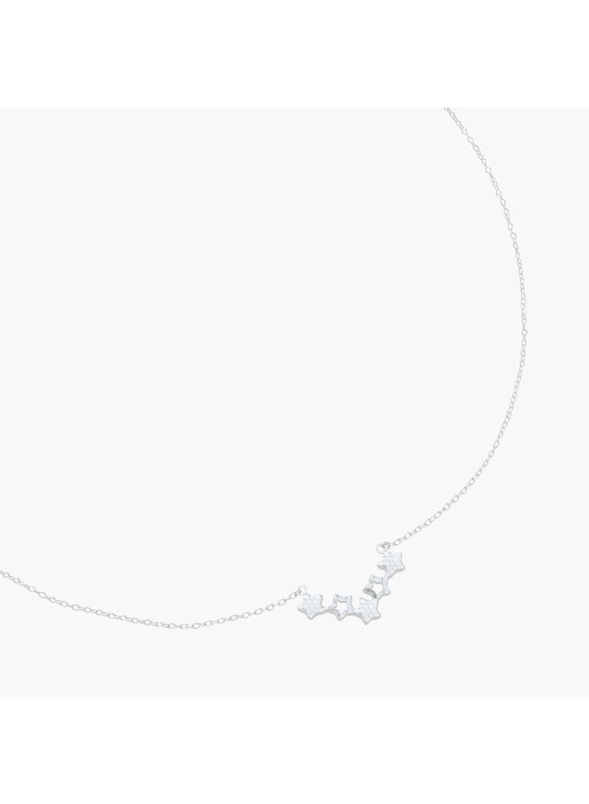 LIFESTYLE Silver Tone Necklace with Star Motif - Image 2