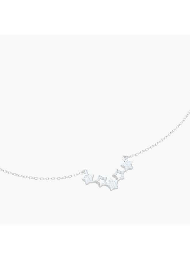 LIFESTYLE Silver Tone Necklace with Star Motif - Image 4