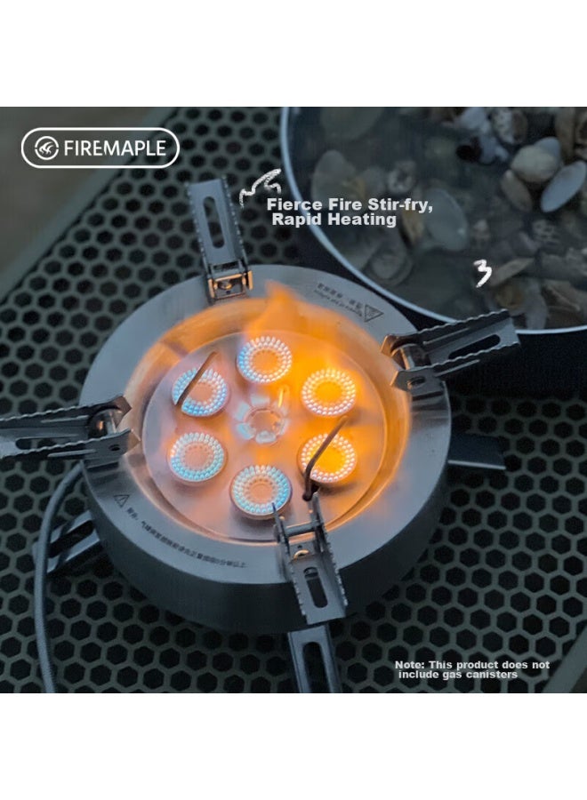 فاير-مابل Fire-maple موقد غاز متعدد الرؤوس قابل للفصل، أواني طهي للتخييم في الهواء الطلق، موقد غاز عالي الطاقة بلهب قوي، طباخ غاز، موقد كبسولة - Image 2