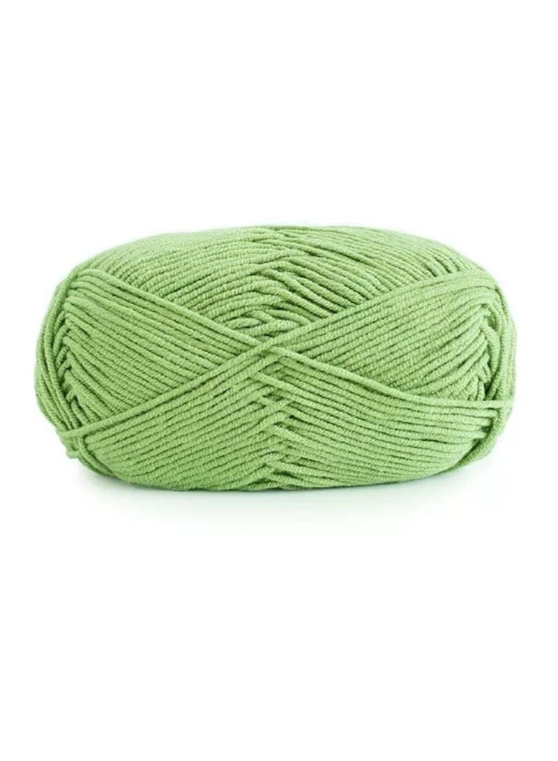 Generic Crochet and knitting yarn, 4-ply combed Cotton & Acrylic Fiber 50g(25# Willow green)