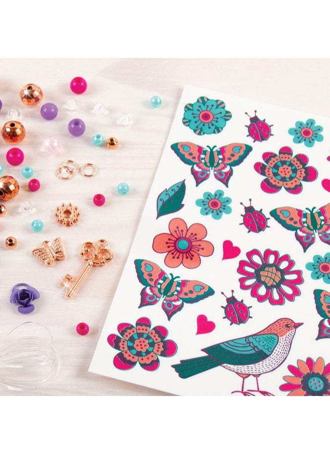 Make It Real Make it Real Bedazzled! Charm Bracelets Blooming Creativity 95 pcs for Ages 8+  - Image 3